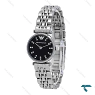 ساعت زنانه امپریو آرمانی مینی نقره ای مشکی Armani-6688-L