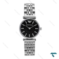 ساعت زنانه امپریو آرمانی مینی نقره ای مشکی Armani-6688-L