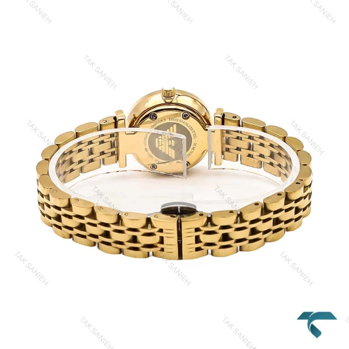 ساعت زنانه امپریو آرمانی مینی طلایی صفحه نقره ای نگین Armani-6690-L