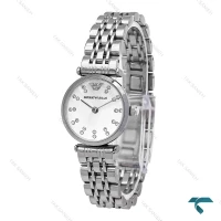 ساعت زنانه امپریو آرمانی مینی تمام نقره ای نگینی Armani-6694-L