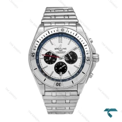 ساعت مردانه برایتلینگ Chronomat سیلور صفحه سفید پاندا Breitling-6699-G