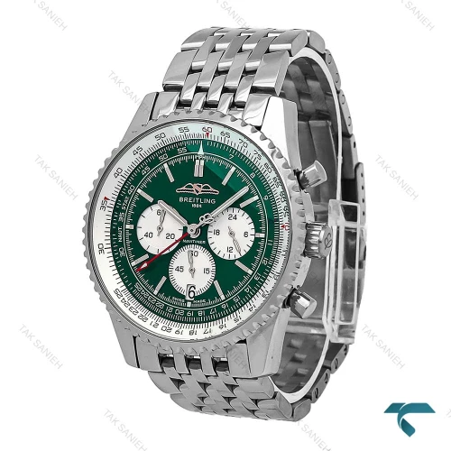 ساعت مردانه برایتلینگ NAVITIMER خلبانی سیلور صفحه سبز Breitling-6700-G
