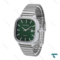 ساعت مچی مردانه کاسیو چهارگوش سیلور صفحه سبز Casio-6705-G