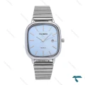 ساعت مردانه کاسیو چهارگوش سیلور صفحه آبی Casio-6710-G