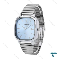 ساعت مردانه کاسیو چهارگوش سیلور صفحه آبی Casio-6710-G