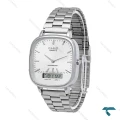 ساعت کاسیو دوزمانه چهارگوش مردانه سیلور صفحه سفید Casio-6711-G