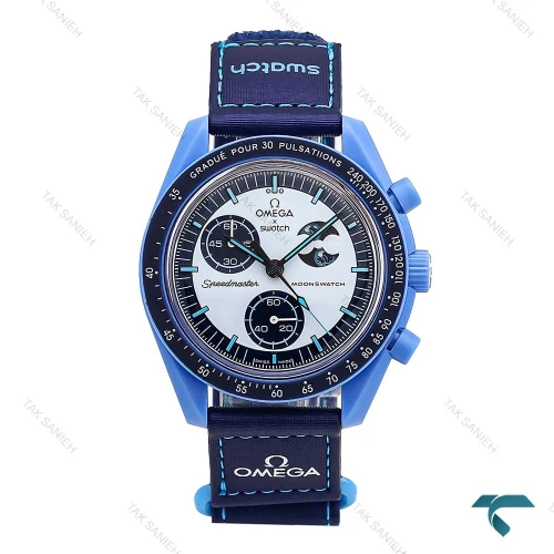 ساعت امگا سواچ ماموریت به ماه سرمه ای Omega-6723-U
