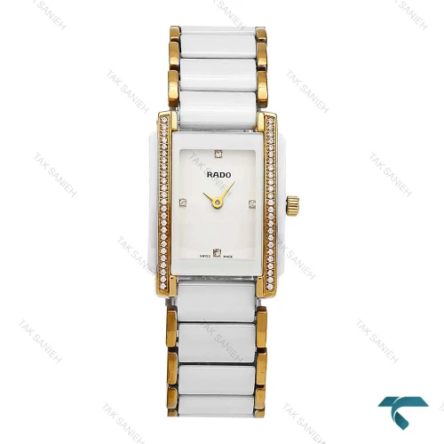ساعت رادو Integral زنانه طلایی سفید دورنگین Rado-6729-L