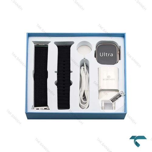 ساعت هوشمند هامر V2 Ultra طوسی مشکی Hummer-6749-U