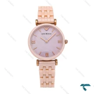 ساعت زنانه امپریو آرمانی صورتی سرامیکی ایندکس خط Armani-6757-L