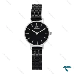 ساعت DW زنانه مینی گرد سیلور بند فلزی مشکی DW-6758-L