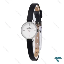 ساعت زنانه دنیل ولینگتون مینی گرد سیلور بند چرم مشکی DW-6770-L