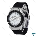 ساعت هابلوت مردانه نقره ای مشکی صفحه سفید Hublot-6794-L