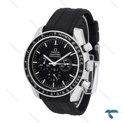 ساعت مردانه امگا اسپیدمستر بندرابر نقره ای مشکی Omega-6806-G