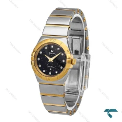 ساعت زنانه امگا کانسلیشن دورنگ طلایی صفحه کهکشانی Omega-6808-L