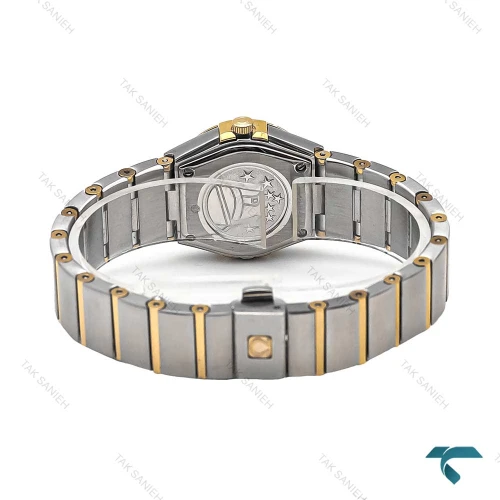 ساعت زنانه امگا کانسلیشن دورنگ طلایی صفحه کهکشانی Omega-6808-L