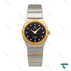 ساعت زنانه امگا کانسلیشن دورنگ طلایی صفحه کهکشانی Omega-6808-L