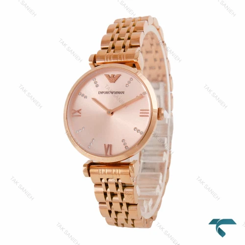ساعت امپریو آرمانی رزگلد ایندکس نگین Armani-6817-L