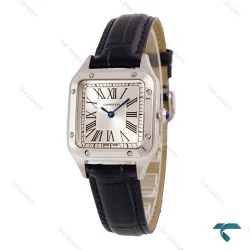 ساعت کارتیر سانتوس دومونت زنانه سیلور سرمه ای Cartier-6818-L