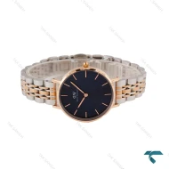 ساعت دنیل ولینگتون زنانه دورنگ رز صفحه سرمه ای مدیوم DW-6822-L