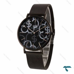 ساعت دنیل ولینگتون مردانه حصیری مشکی صفحه دلار DW-6826-G