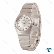 ساعت زنانه امگا کانسلیشن نقره ای ایندکس نگین Omega-6839-L