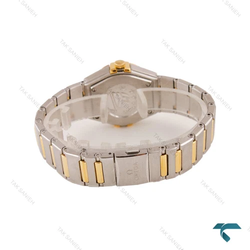 ساعت زنانه امگا کانسلیشن منهتن دورنگ طلایی صفحه سبز Omega-6842-L