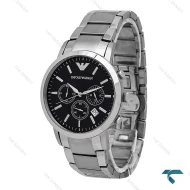 ساعت مردانه امپریو آرمانی سه موتوره استیل صفحه سرمه ای Armani-6855-G