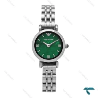 ساعت زنانه امپریو آرمانی مینی استیل صفحه سبز خطی Armani-6858-L