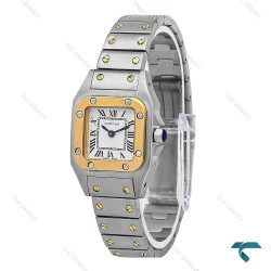 ساعت کارتیر سانتوس زنانه دورنگ طلایی اسمال Cartier-6862-L