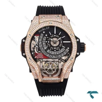 ساعت هابلوت بیگ بنگ مردانه قاب رز فول نگین Hublot-6867-G