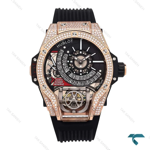 ساعت هابلوت بیگ بنگ مردانه قاب رز فول نگین Hublot-6867-G