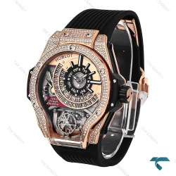 ساعت هابلوت بیگ بنگ مردانه رزگلد فول نگین Hublot-6868-G