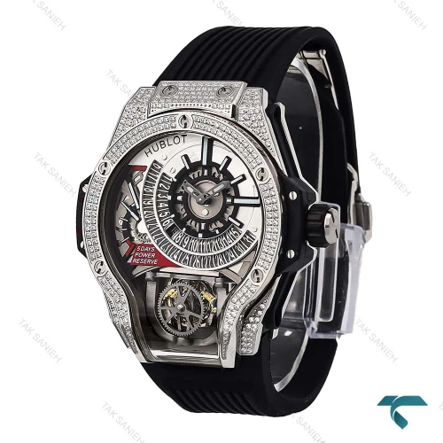 ساعت بیگ بنگ مردانه هابلوت سیلور فول نگین Hublot-6869-G