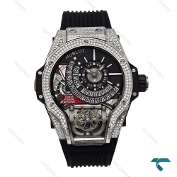 ساعت مردانه هابلوت بیگ بنگ قاب سیلور فول نگین Hublot-6870-G