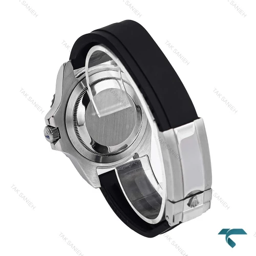 ساعت رولکس مردانه یاخ مستر بند رابر سیلور مشکی Rolex-6885-G