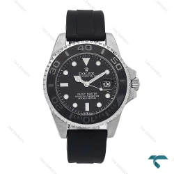 ساعت رولکس مردانه یاخ مستر بند رابر سیلور مشکی Rolex-6885-G