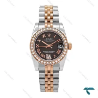 ساعت زنانه رولکس دورنگ رزگلد دورنگین Rolex-6893-L