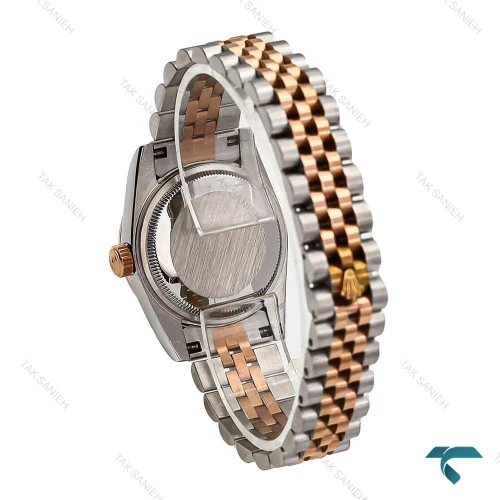 ساعت رولکس زنانه دورنگ رزگلد صفحه قهوه ای Rolex-6895-L