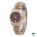 رولکس زنانه رولکس دورنگ رزگلد صفحه بنفش Rolex-6896-L