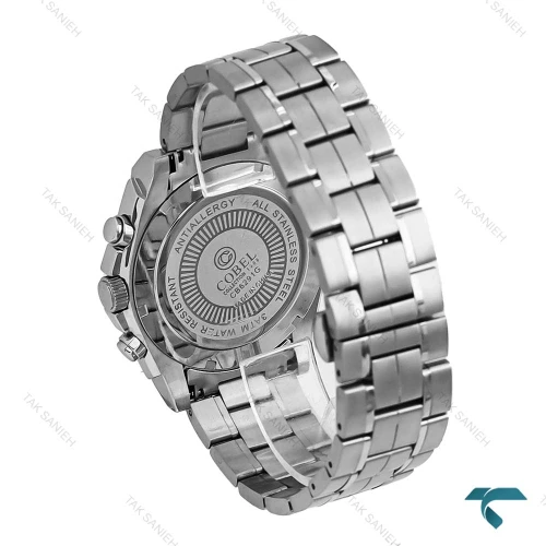 ساعت کوبل CB6291G مردانه نقره ای صفحه مشکی Cobel-6906-G