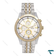 ساعت داتیس D8813G مردانه سه موتوره دورنگ طلایی Datis-6919-G