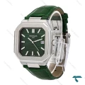 ساعت مردانه پتک فیلیپ Cubitus سیلور بند چرم سبز Patek-6929-G