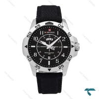 ساعت نیوی فورس NF9204 مردانه نقره ای بند مشکی NaviForce-6948-G