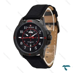 ساعت نیوی فورس NF9204 مردانه مشکی عقربه قرمز NaviForce-6949-G