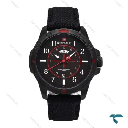 ساعت نیوی فورس NF9204 مردانه مشکی عقربه قرمز NaviForce-6949-G