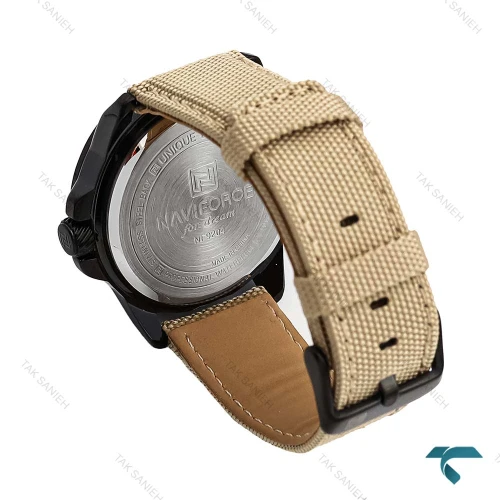 ساعت نیوی فورس NF9204 مردانه مشکی بند خاکی NaviForce-6952-G