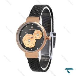 ساعت نیوی فورس NF75013 زنانه رزگلد مشکی NaviForce-6955-L