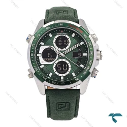ساعت نیوی فورس NF9197 مردانه نقره ای بند جیر سبز NaviForce-6962-G