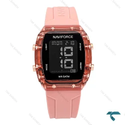 ساعت دخترانه نیوی فورس NF7102 مستطیلی صورتی NaviForce-6981-L